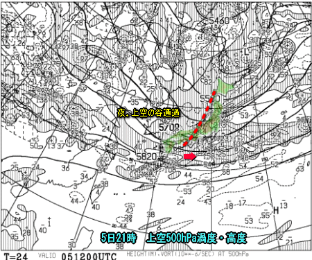 前線活発化、東・北日本は大気不安定(6月5日)