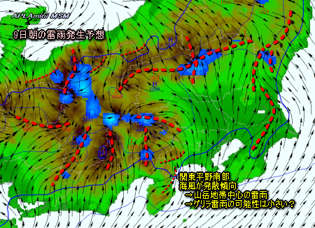熱帯低気圧と盆の天気、猛暑、今日の雷雨(8月10日)