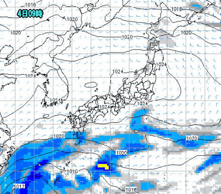 今季一番の寒さも冬型緩む・明日秋雨前線の逆襲?(10月4日)