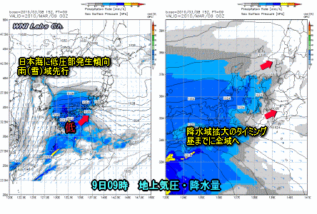 天気予報は当たるのか?(3月9日)