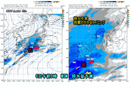 天気予報は当たるのか?(3月5日)
