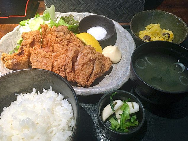 旬庵 山ぞく揚げ定食 松本市 旬庵 山ぞく揚げ定食