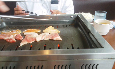 豚ロース?とマテ茶チキンランチ500円