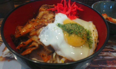 なっちょ12①「うまいか本舗」豚玉スペシャル+豚バラキムチ丼