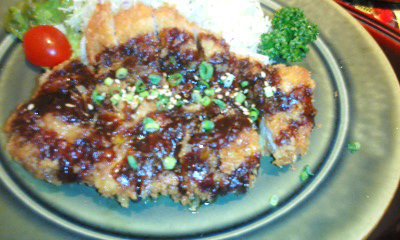 「かりん亭」日替りランチ;味噌カツ定食