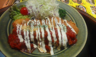 トマトチーズカツランチ