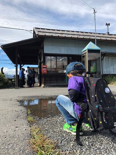信濃竹原駅で下車　その後、夜間瀬駅まで１駅歩く…