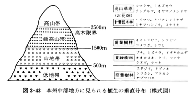 062　志賀高原の植生の垂直分布