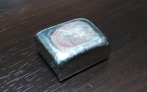 銅製ミルクパンの錫引き 銅製ミルクパンの錫引き