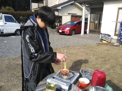 焚き火とカルメ焼き 焚き火とカルメ焼き