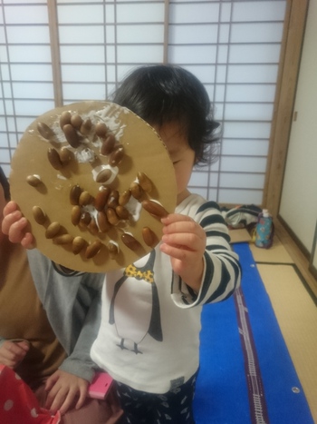 木の実でデコレーションケーキ♪ 木の実でデコレーションケーキ♪