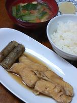 カレイとごぼうの煮付け