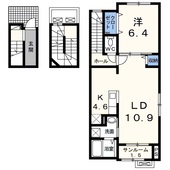 【島内駅歩１４分】最上階・角部屋・サンルーム・ネット無料・１ＬＤＫ（島内）