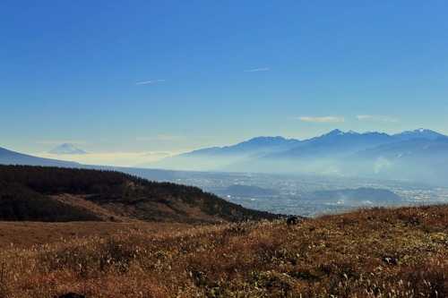 霧ヶ峰高原　から見る　富士山・八ヶ岳　四季折々