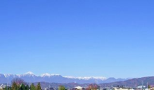 -3℃の朝の青空