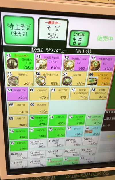 長野駅東口 駅そば 水芭蕉 長野駅東口 駅そば 水芭蕉