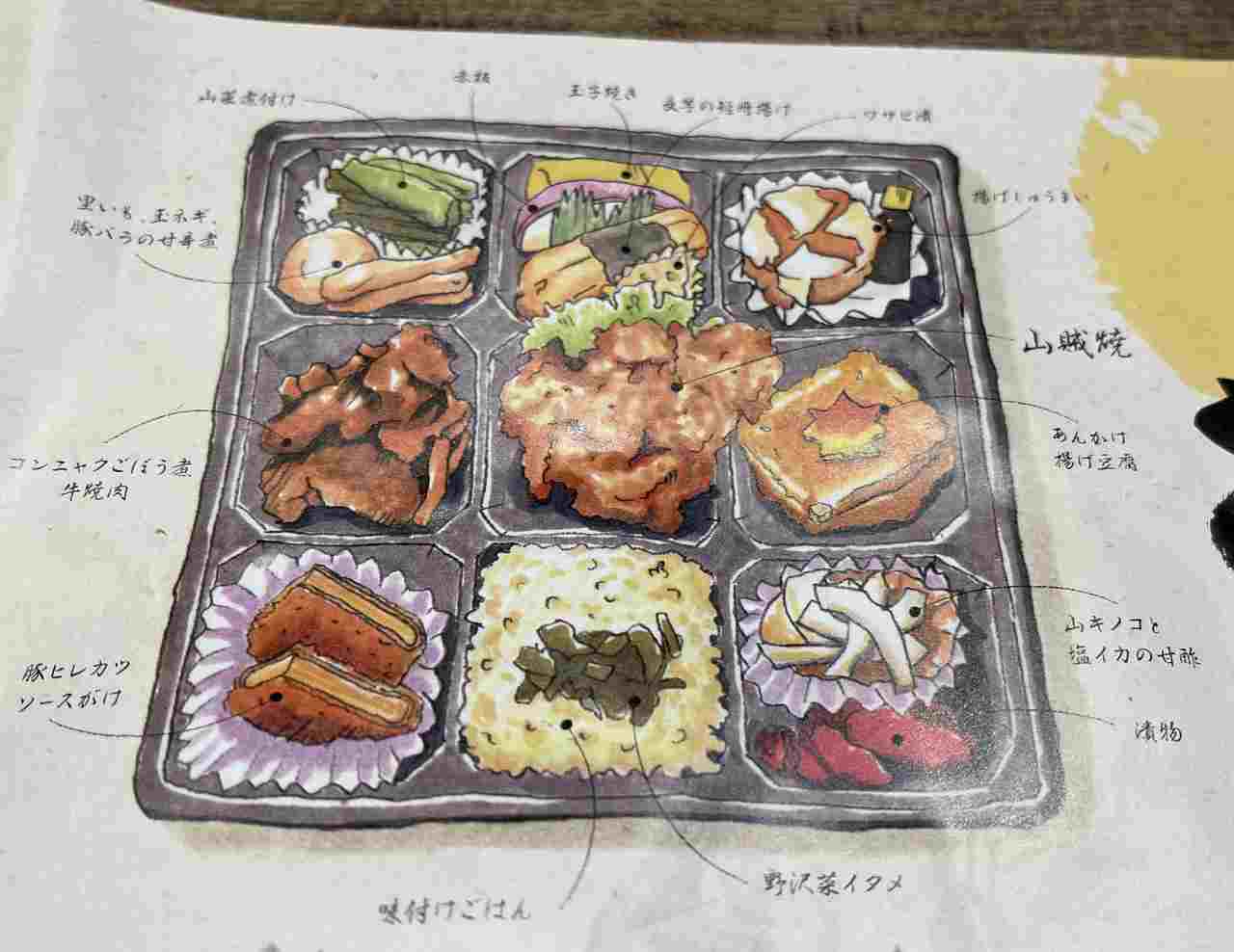 松本駅 山里おつまみ弁当 1200円 松本駅 山里おつまみ弁当 1200円