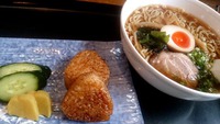 【暖家】 長野市川中島町 「ラーメン・焼きおにぎりセット 750円
