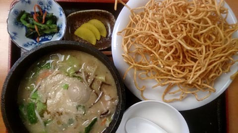 食事処 久利多 @長野市栗田 「揚げラーメン 750円」