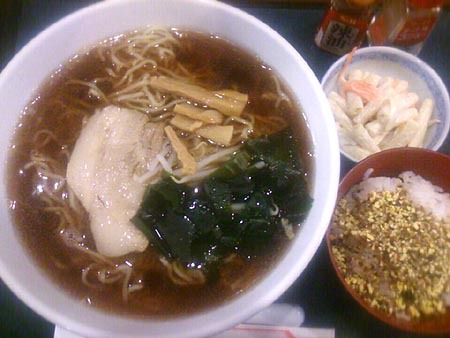 まかない処 写楽　@長野市北長池 「醤油ラーメン 630円」