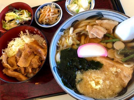 せん龍@長野市大豆島 「焼肉丼+ミニ特製うどん」