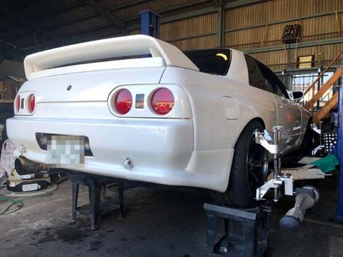 R32 GTR レースカーのアライメント@長野市