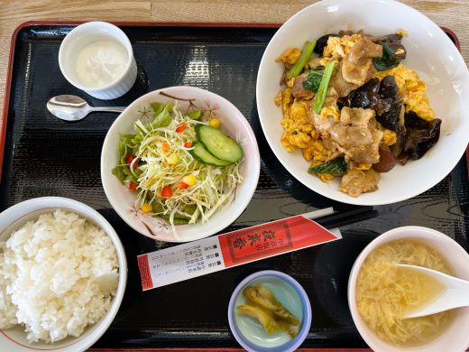 夜来香「豚肉ときくらげの卵炒め」@長野市丹波島