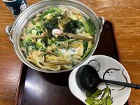 十萬石「ニラ玉子とじうどん」@長野市高田