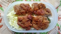 （手抜き）フライドチキンのっけ弁当