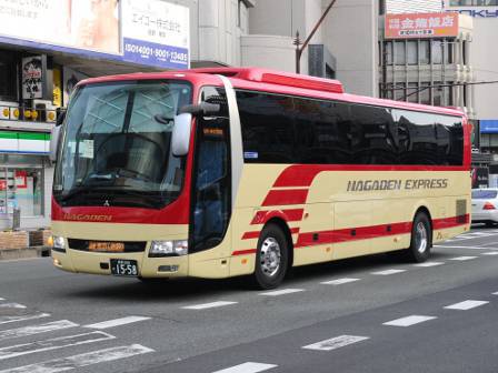 1558、長電バス、エアロエース、長野駅