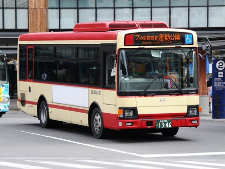 1346、長電バス、レインボー、長野駅