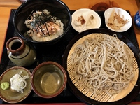 お得な蕎麦セット～むし鶏明太丼♪ ☆ 信州蕎麦 誉