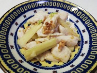 ささ身とセロリの塩味炒め