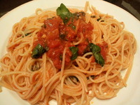 完熟トマトのスパゲティ