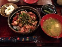 赤から、土日限定ランチ、ピリ辛焼き鳥丼