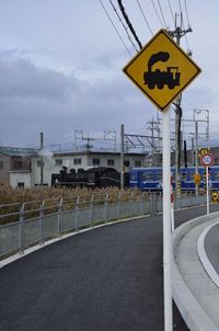 SLの踏切標識