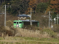 「風っこうとう号」落ち葉で車輪空転