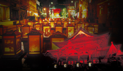 ライトアップ善光寺