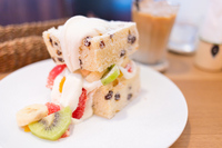 ブーランジェリー パンポルカ アベック カフェでフルーツサンドとパンケーキ 2015/07/11 08:16:53