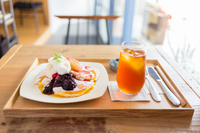 マークカフェでパンケーキ