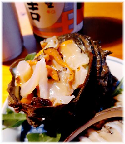 小豆島のアワビ&サザエと山形の日本酒「住吉」 小豆島のアワビ&サザエと山形の日本酒「住吉」