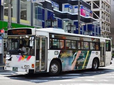 【松本電鉄】 松本山雅FCの応援ラッピングバスとなった10523号車
