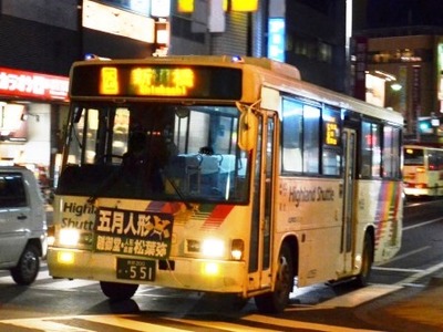 【川中島バス】 40551号車のびんずる代走？