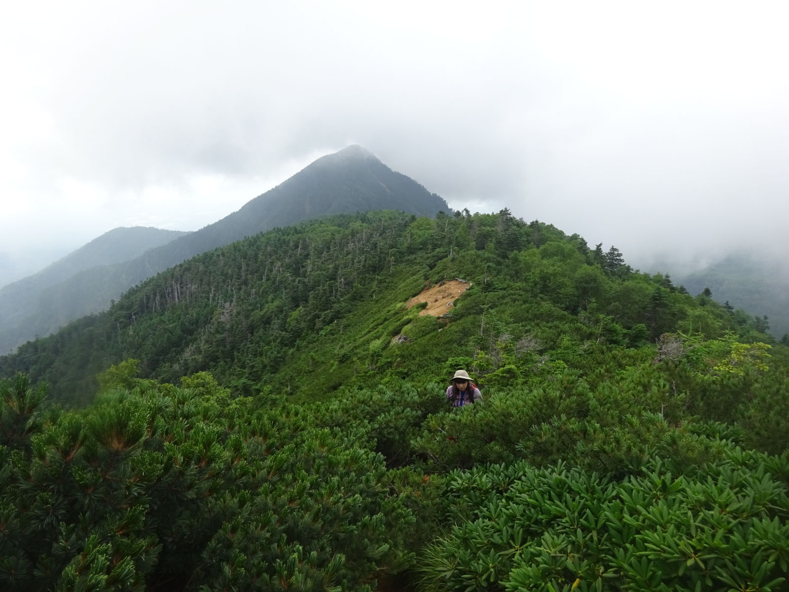 八ヶ岳登山　オーレン小屋～峰の松目～赤石の頭～本沢温泉　1日目