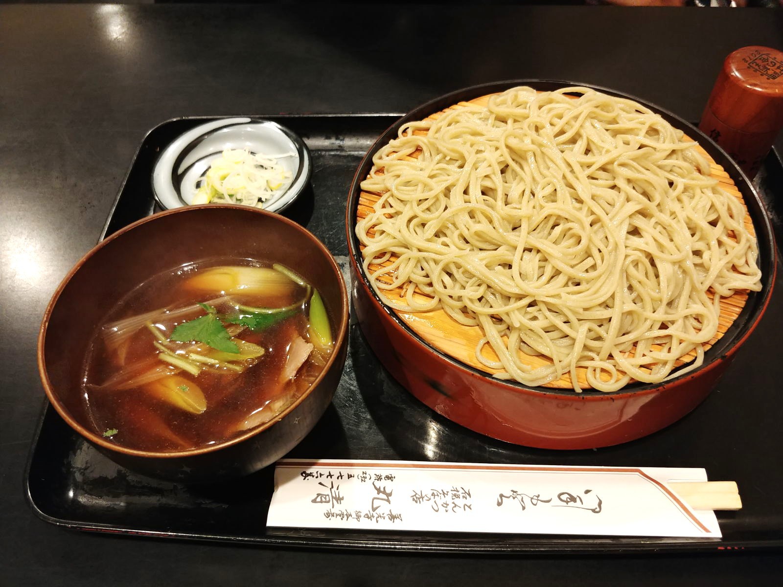 しっぽこそば＆鴨せいろ　善光寺仲見世通り丸清食堂　＠長野市善光寺参拝グルメ