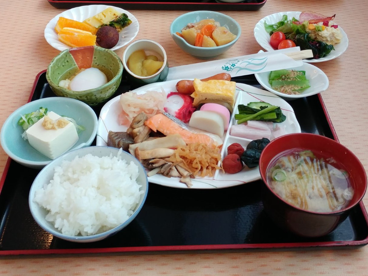 信州大町温泉郷　 緑翠亭景水　お正月朝食バイキング　＠大町市グルメ