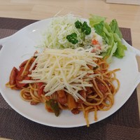 キッチン ヤマナミ　有明風リンゴナポリタン　＠安曇野市有明パスタランチグルメ