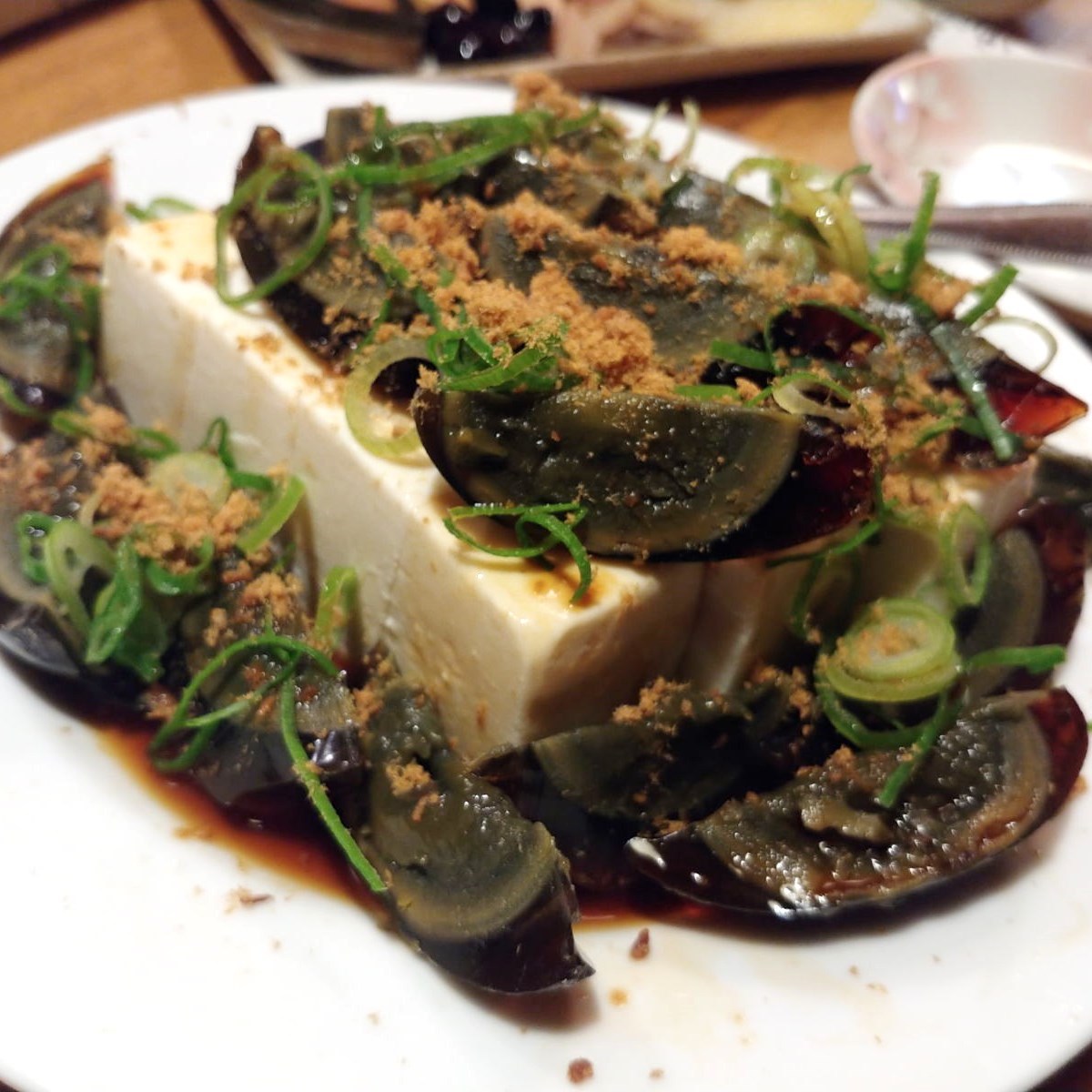 ピータン豆腐　台湾酒坊家郷(ふるさと)　＠大町市居酒屋グルメ