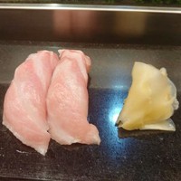松葉鮨　本マグロ大トロ　アジ　白魚軍艦　＠大町市至福のお好み寿司グルメ