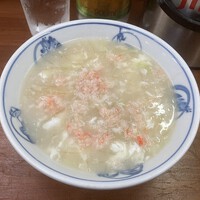 餃子の舞　ふかひれスープ＆キクラゲ玉子炒め　＠大町市本格中華料理